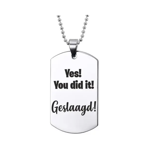 Mc Living Ketting Rvs - Yes You Did It Geslaagd thumbnail