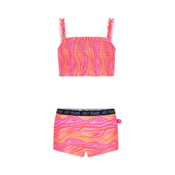 Just Beach J601-5013 Meisjes Bikini Tropical Zebra Maat 122-128 thumbnail