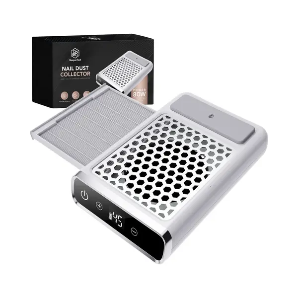 Beeperfect® Nail Dust Collector - Stofafzuiger Manicure - Nagelstofafzuiger - Herbruikbaar Filter + Extra Filter - Stil In Gebruik - Draadloos En thumbnail