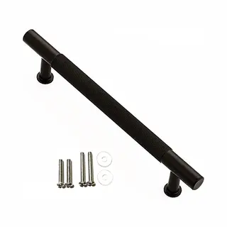 Msqdesign Luxe Handgreep Zwart Rond 192mm - Handgrepen Kast - Meubelgrepen Zwart - Keukengreep Zwart - Kastgrepen - Handgrepen Zwart - Meubelgreep Zwart -
