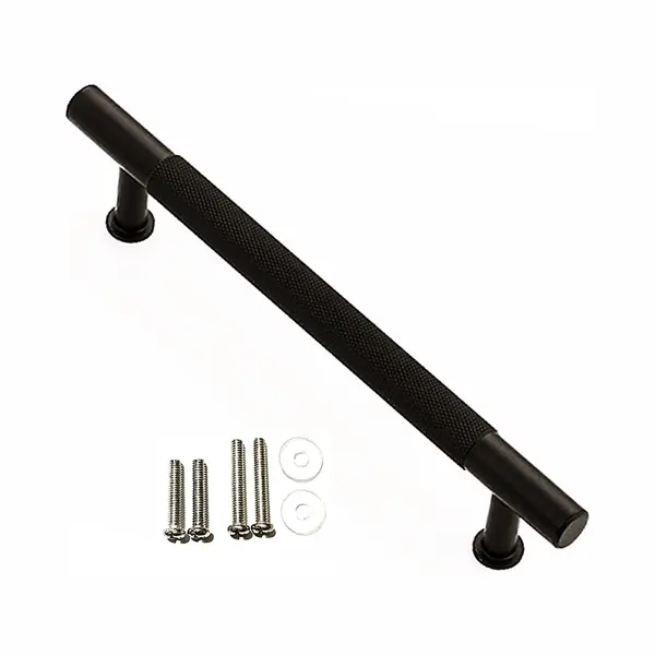 Msqdesign Luxe Handgreep Zwart Rond 192mm - Handgrepen Kast - Meubelgrepen Zwart - Keukengreep Zwart - Kastgrepen - Handgrepen Zwart - Meubelgreep Zwart - thumbnail