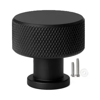 Msqdesign - Luxe Kastknop Zwart (Metaal) - Kastknoppen Zwart - Deurknopjes Zwart Voor Kast - Deurknop Zwart - Deurknopjes Zwart - Handgreep Zwart -