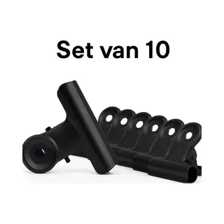 Vershoudclips Rvs – 4 Cm – Zwarte Zaksluiters – Sterke Mini Clips Voor Kruiden-, Snack- En Koffiezakken – Herbruikbare Clip Set
