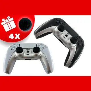 Turqero© Playstation 5 Controller Faceplate - PS5 Controller Behuizing - PS5 Accessoires - Zilver - Geschikt Voor Playstation 5 Controller- Inclusief