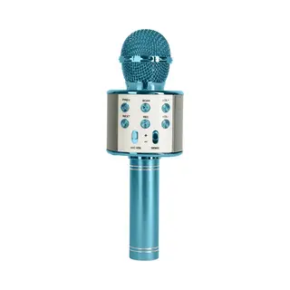 Zoem enterprise Zoem - Karaoke Microfoon Blauw - Draadloos - Bluetooth Verbinding - Zingen - Oplaadbaar - Feest - Cadeau