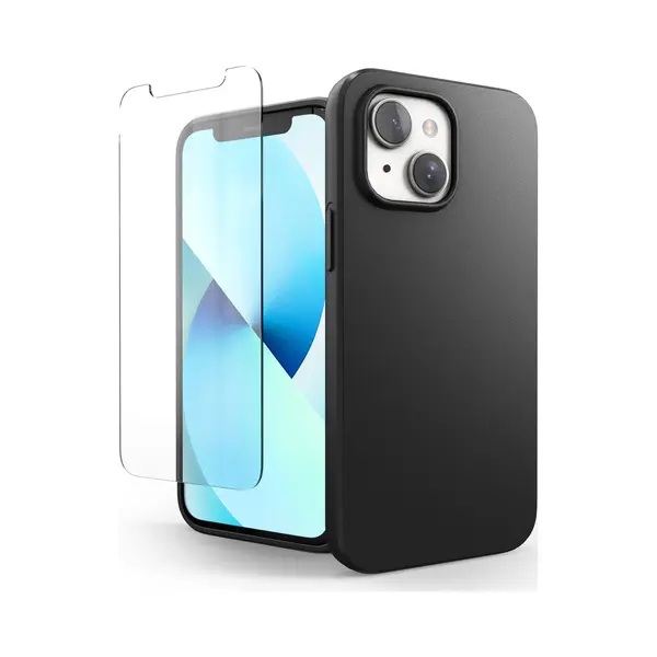 Podec Telefon Fall Schwarz Geeignet Für Iphone 13 Fall Mit Displayschutzfolie Schutzglas thumbnail