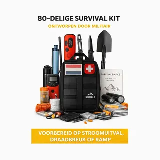 Sntials® - 100-delige Noodpakket Xl - Survival Kit – Ontworpen Door Militair - Ehbo, Powerbank, Waterfilter & Tools En Nood Gids/ Handboek – Voor