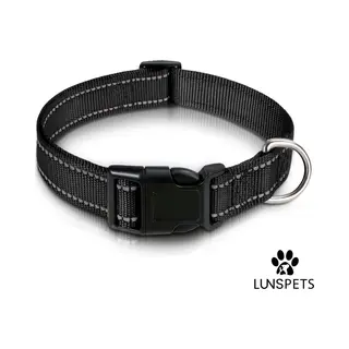 Lunspets - Hondenhalsband - Reflecterend - Zwart - Oersterk - Maat S