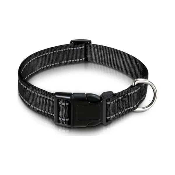 Lunspets - Hondenhalsband - Reflecterend - Zwart - Oersterk - Maat M thumbnail