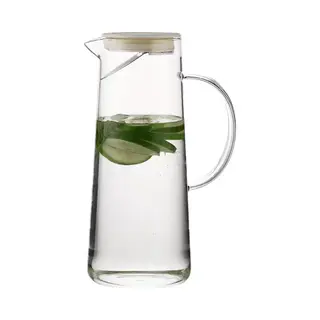 Glasrijk® Waterkaraf 1, 8 L - Waterkan Met Deksel En Filter - Glas - Glazen Karaf 1, 8 Liter - Schenkkan - Glazen Waterkan - Waterkaraf Voor