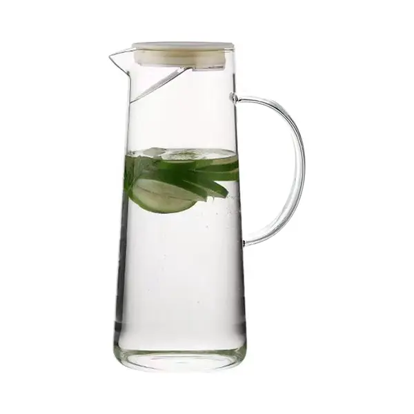 Glasrijk® Waterkaraf 1, 8 L - Waterkan Met Deksel En Filter - Glas - Glazen Karaf 1, 8 Liter - Schenkkan - Glazen Waterkan - Waterkaraf Voor thumbnail