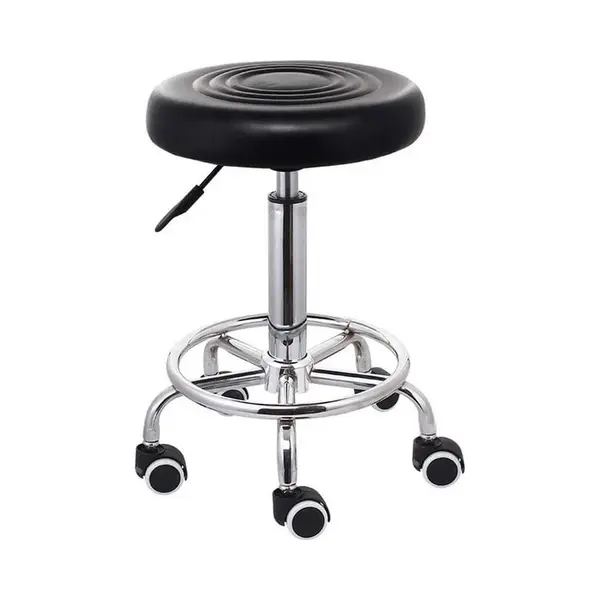 ValeDelucs Kapperskruk - Zadelkruk - Tabouret - Kappersfiets - Kapper Kruk - Salonkruk Barkruk Op Wieltjes - Bureaukruk - Krukje Met Wielen - thumbnail