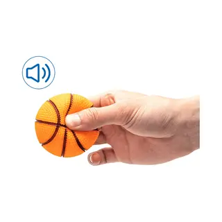 Nobleza Honden Speelbal Met Piep - Vinyl Basketbal - Piepbal Hond - Piepspeelgoed - Oranje
