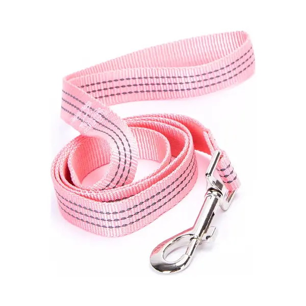 Nobleza Hondenriem - Lengte 120 Cm - Roze Hondenriem - Hondenriem Nylon - Leiband Roze - Roze Hondenleiband - Riem Hond - Honden Riem thumbnail