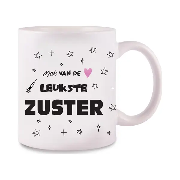Hospitrix Mok Leukste Zuster - Zorgpersoneel - Ziekenhuis - Verpleegster Accessoires - Cadeau Verpleegkundige - Wit - Verpleegkundige Accessoires - thumbnail