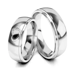 Jonline Prachtige Zilveren Ringen Voor Hem En Haar | Trouwring | Vriendschapsring | Relatiering|Hart