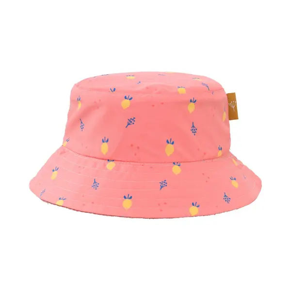 Fresk Uv Bucket Hat Voor Kinderen - 74/80 - Dubbelzijdige Zonnehoed - Beschermende Reishoed - Hoofdbescherming - Lichtroze - Summer Fruit thumbnail