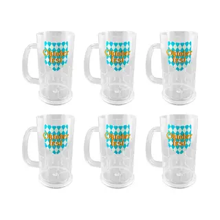 Fjesta© Fjesta Oktoberfest Bierpullen - Kunststof Bierpullen - 50cl - 6 Stuks
