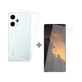 Cazy Soft Tpu Hoesje + Tempered Glas Screenprotector Geschikt Voor Xiaomi Poco F5 - Transparant