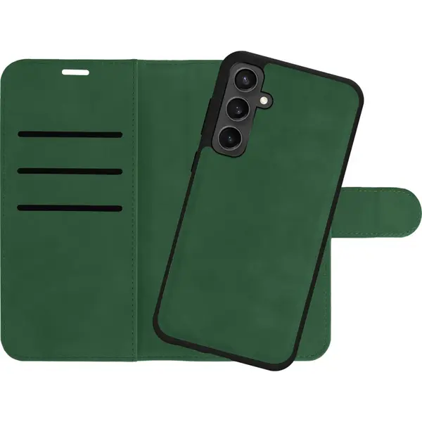 Just In Case Bookcase Hoesje Geschikt Voor Samsung Galaxy A15 - Effen Groen - Kunstleer - 2-in-1 Magnetisch Uitneembaar Design thumbnail