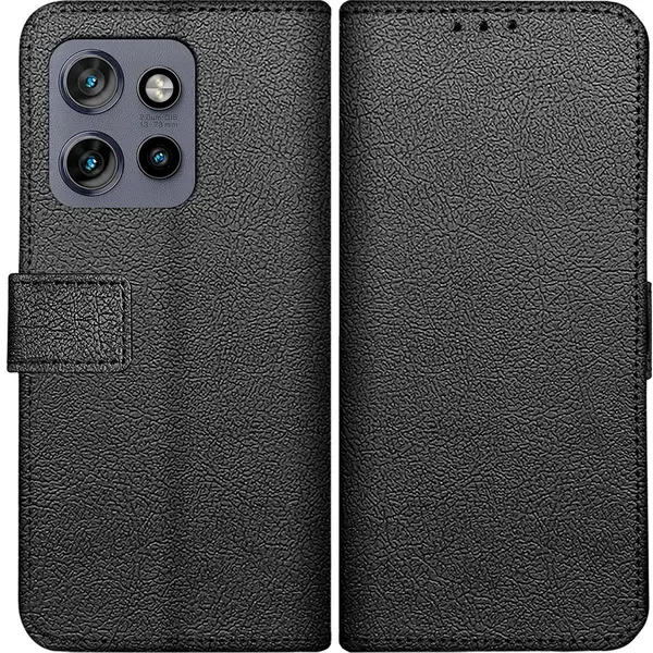Cazy Hoesje Geschikt Voor Motorola Edge 50 Neo Hoesje Met Pasjeshouder - Bookcase Classic - Zwart thumbnail
