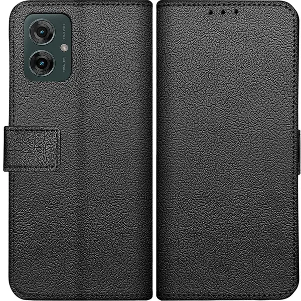 Cazy Hoesje Geschikt Voor Motorola Moto G55 Hoesje Met Pasjeshouder - Bookcase Classic - Zwart thumbnail