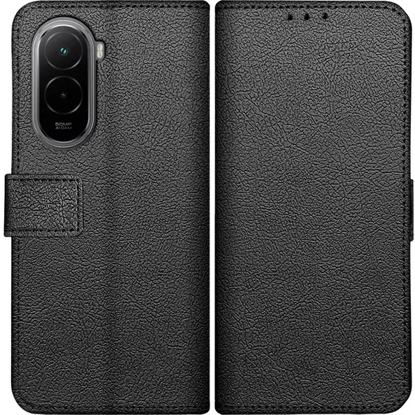 Cazy Hoesje Geschikt Voor Xiaomi Poco M7 4G Hoesje Met Pasjeshouder - Bookcase Classic - Zwart thumbnail