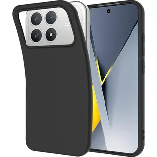 Cazy Hoesje Geschikt Voor Xiaomi Poco F8 Pro Hoesje Siliconen - Flexibele Case - Zwart