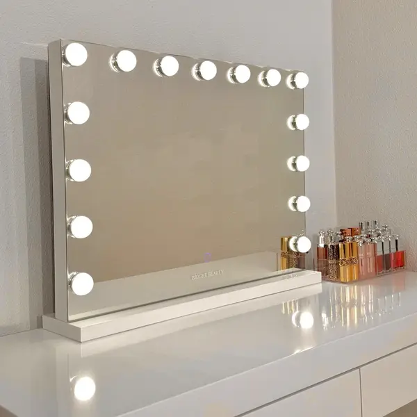 Bright Beauty Vanity - Namira - Hollywood Spiegel - Make Up Spiegel - Schminkspiegel Mit Beleuchtung - Proffesionelle Kosmetikspiegel - Drei Lichtmodi thumbnail