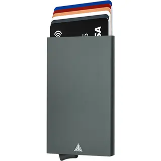 The Verge® - Pasjeshouder Uitschuifbaar - Kaarthouder - Pasjeshouder Mannen & Vrouwen - Rfid Creditcardhouder - Pashouder - 7 Pasjes - Grijs - Incl.
