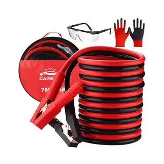 Carsweep® Startkabels - Auto Starten Met Handschoenen & Veiligheidsbril - 4 Meter - 750A