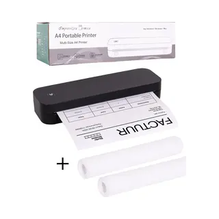 Impressora Térmica® - Thermische A4 Printer - Mini Printer Voor Mobiel/Tablet/Laptop - 304 Dpi - Pocket Printer - Tattoo Printer - Inclusief Twee