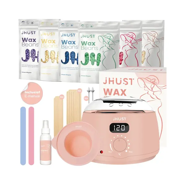 Jhust Wachswärmer-Set Mit 600 G Wachsperlen Und Umfangreichem Zubehör, Inklusive After-Wax-Spray, Wachs-Set (Rosa) thumbnail