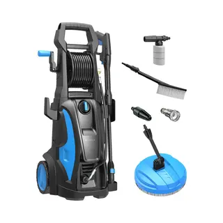 Lugia Hogedrukreiniger Pro - 185 Bar - 2200W - 550 L/H - Bundel Pakket Met Terrasreiniger - Roterende Borstel En Turbo Spuitmond