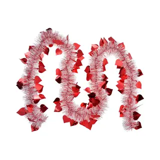 Clayre & Eef Kerstslinger Guirlande 200 Cm Rood Kunststof