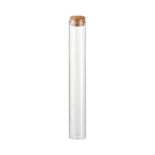 Clayre & Eef Voorraadpot Ø 3x20 Cm Transparant Glas