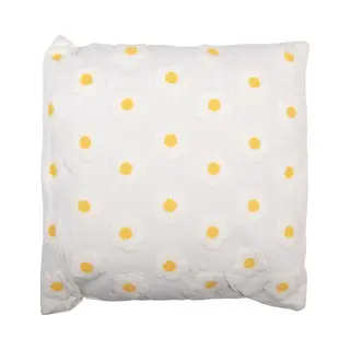 Clayre & Eef Sierkussen 45x45 Cm Wit Synthetisch