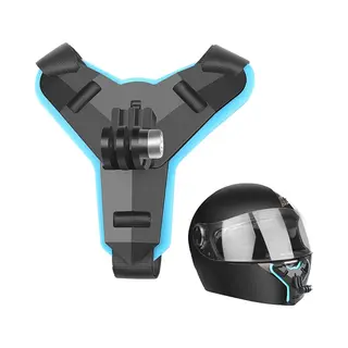 Techvavo® Helm Mount Voor Motor En Fiets - Universeel - Geschikt Voor Alle Actioncamera's - Helm Stap - Oranje