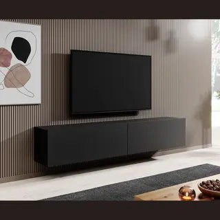 Meubella Tv-Meubel Asilento - Mat Zwart - 180 Cm