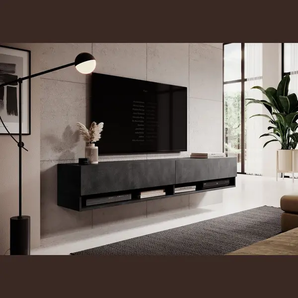 Meubella - Tv-Meubel Asino - Grijs - 180 Cm thumbnail