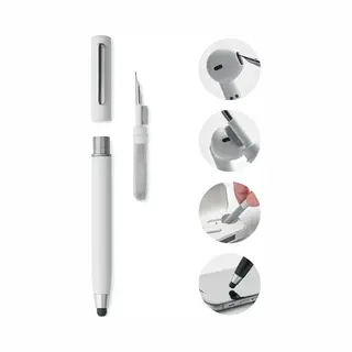Stylus Pen - Balpen - Voor Tablet En Smartphone - Draadloze Oordopjes - Schoonmaken - Schoonmaakset - Abs - Wit