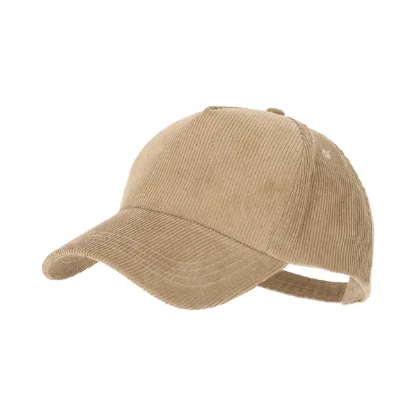 Corduroy Pet - Baseball Cap - Petten - Met Gesp Sluiting - One Size - Polyester - Beige thumbnail
