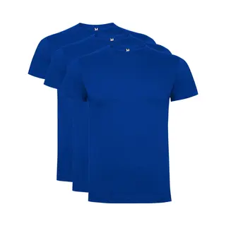 3 Pack Roly Atomic Basic T-Shirt 100% Biologisch Katoen Ronde Hals Royal Blue Maat Xl