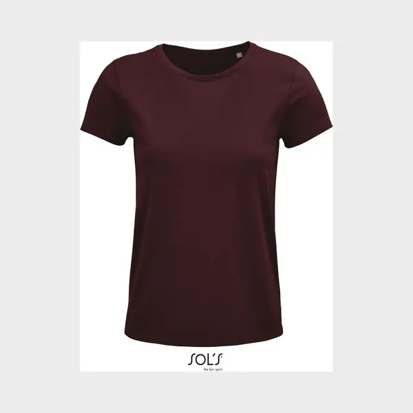 Sol'S - Crusader T-shirt Dames - Bordeauxrood- 100% Biologisch Katoen - S thumbnail
