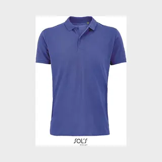 Sol'S - Planet Polo - Blauw - 100% Biologisch Katoen - 5XL