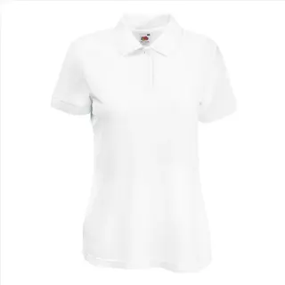 Fruit Of The Loom - Dames-Fit Pique Polo - Wit - Xs