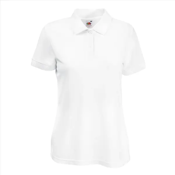 Fruit Of The Loom - Dames-Fit Pique Polo - Wit - Xs thumbnail