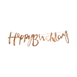 Q2P Happy Birthday Slinger Verjaardag Versiering Letter Slinger Feestartikelen Feest Slingers Vlaggenlijn - Rose Goud
