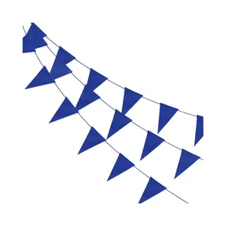Q2P - Slingers - Verjaardag - Versiering - Vlaggenlijn - Feestartikelen - Feest - Gender Reveal - Slinger - Donker - Blauw