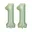 Cijfer 11 Mint Groen